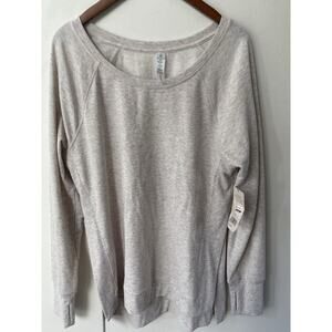 AS Revival Womens Tunic Top Shirt XL Oatmeal Beige Lagenlook Relaxed Fit